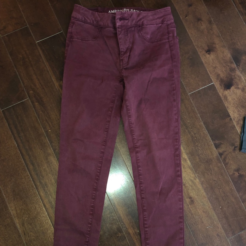 Burgundy Jeggings